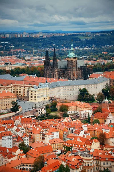 Praski Widok Panoramę Pragi Zabytkowymi Budynkami Czechach — Zdjęcie stockowe