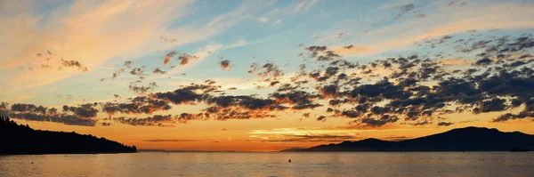 Farbenfroher Sonnenuntergang Mit Meerblick Vancouver Kanada — Stockfoto