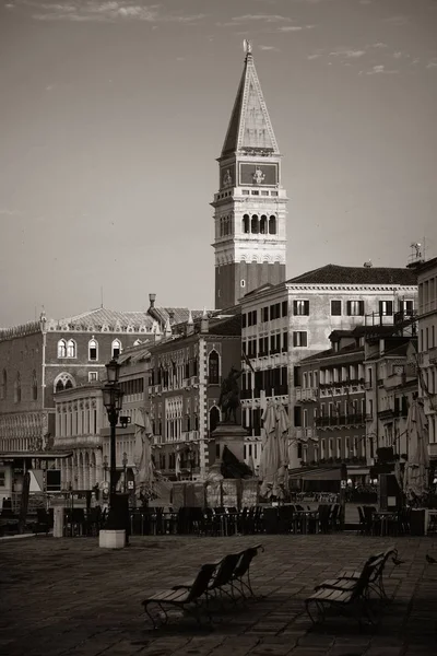 Marks Church Clock Tower Street Venice Italy — стокове фото