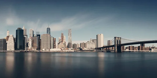 Brooklyn Bridge Manhattan Skyline Dans Ville New York — Photo