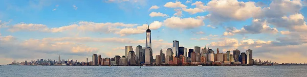 Skyline Centre Ville Manhattan Coucher Soleil Sur Hudson River New — Photo