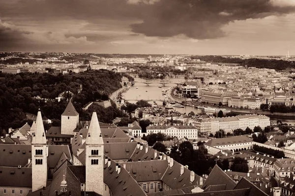 Prague Skyline Rooftop View Historical Buildings Czech Republic — Stock Photo, Image