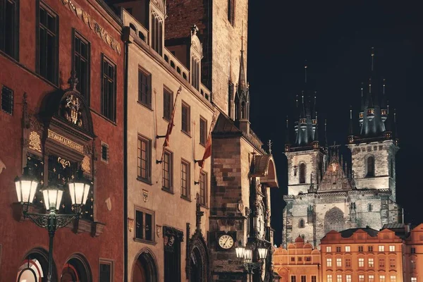 Iglesia Nuestra Señora Antes Vista Del Horizonte Praga Azotea República — Foto de Stock