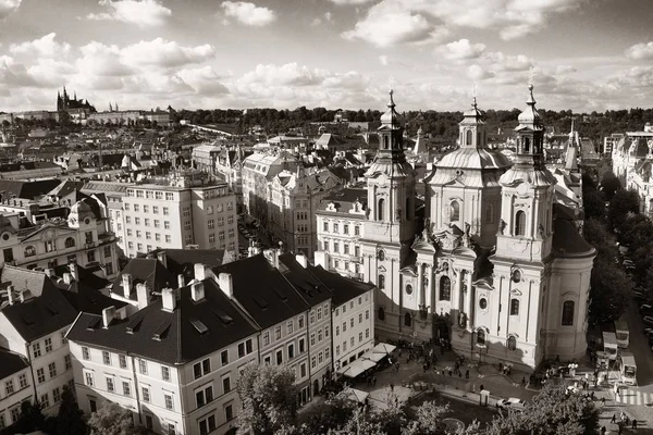 Prague Vue Panoramique Sur Toit Avec Des Bâtiments Historiques République — Photo