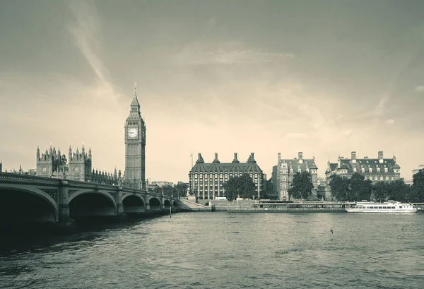 Big Ben Und House Parliament London Blick Über Die Themse — Stockfoto