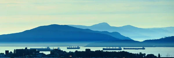 Silhouette Astratta Della Catena Montuosa Vancouver Canada — Foto Stock