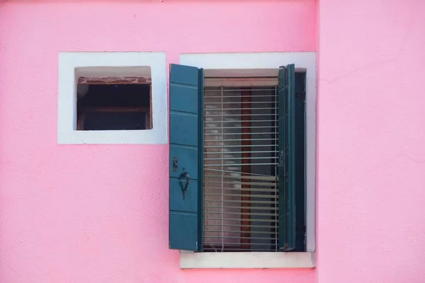 Burano Colorido Edifício Histórico Vista Closeup Veneza Itália — Fotografia de Stock