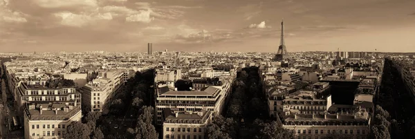 Parijs Uitzicht Het Dak Skyline Eiffeltoren Panorama Frankrijk — Stockfoto