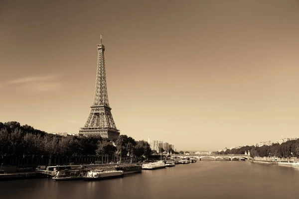 Pariser Seine Mit Eiffelturm Frankreich — Stockfoto