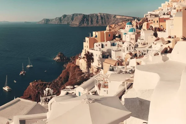 Skyline Santorini Con Edifici Grecia — Foto Stock