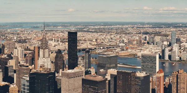 New York City Manhattan Oostzijde Panorama Met Wolkenkrabbers East River — Stockfoto