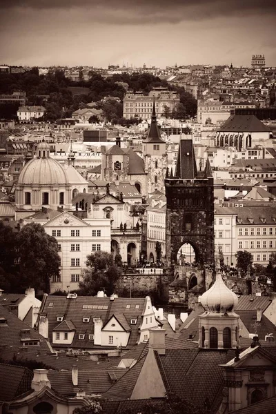 Prague Vue Panoramique Sur Toit Avec Des Bâtiments Historiques République — Photo
