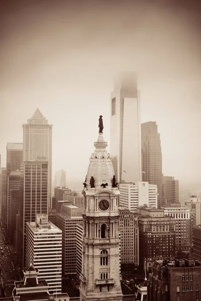 Philadelphia Şehir Çatısı Manzaralı Şehir Gökdelenleri — Stok fotoğraf