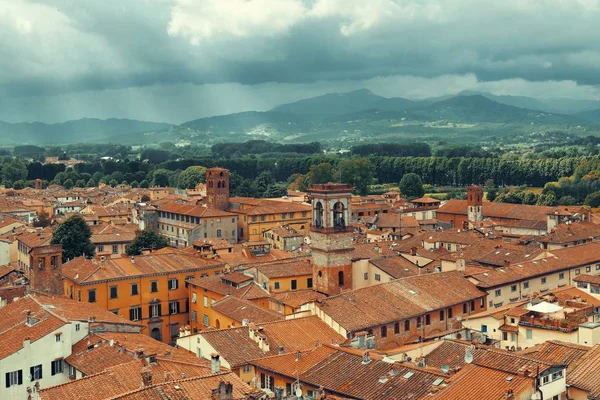 Lucca Città Skyline Vista Panoramica Italia — Foto Stock