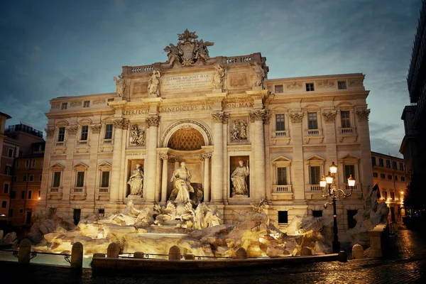 Fontana Trevi Stile Barocco Come Famosa Attrazione Turistica Roma — Foto Stock