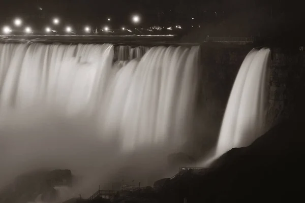 Niagarafallen Natten Som Det Berömda Naturlandskapet Kanada — Stockfoto