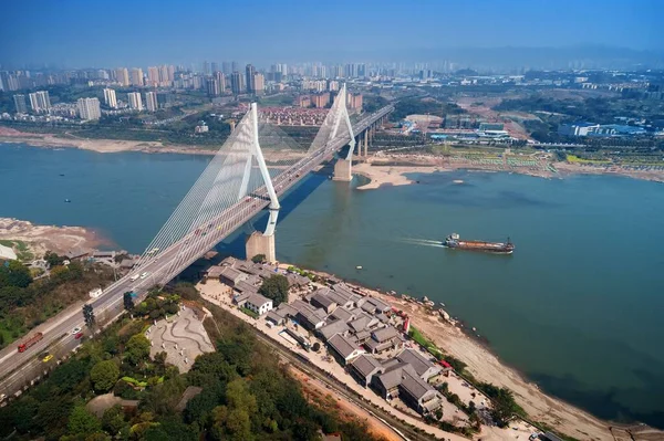 Masangxi Brücke Und Städtische Architektur Chongqing China — Stockfoto