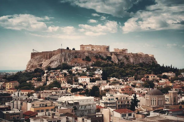Athènes Vue Panoramique Sur Toit Grèce — Photo