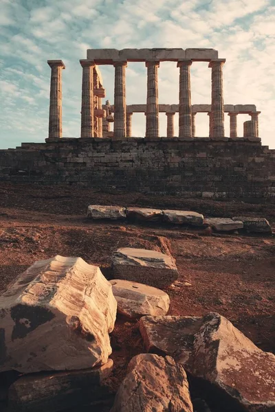 Templo Poseidon Perto Atenas Grécia — Fotografia de Stock