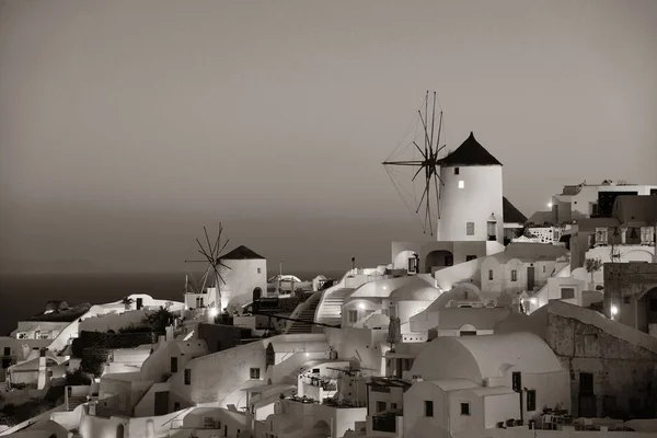 Небо Санторини Зданиями Ветром Греции — стоковое фото