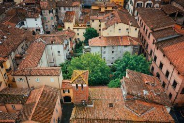 Lucca İtalya'yukarıdan izlendi.