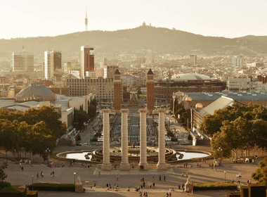 İspanya Barselona 'daki Placa Espanya
