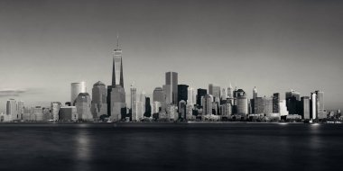 New York City gökdelenleri Hudson Nehri üzerinde New Jersey manzaralı