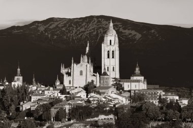 İspanya 'daki Segovia Katedrali' nin antik mimarisi. 