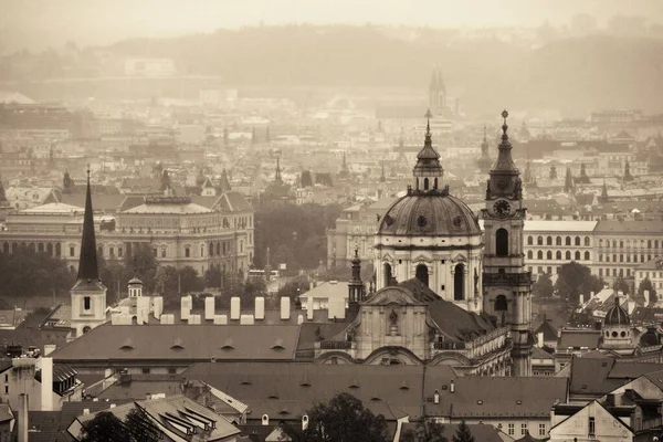 Praha Panorama Střechy Historickými Budovami České Republice — Stock fotografie