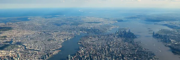 New York Şehrinin Panoramik Havadan Görünümü — Stok fotoğraf