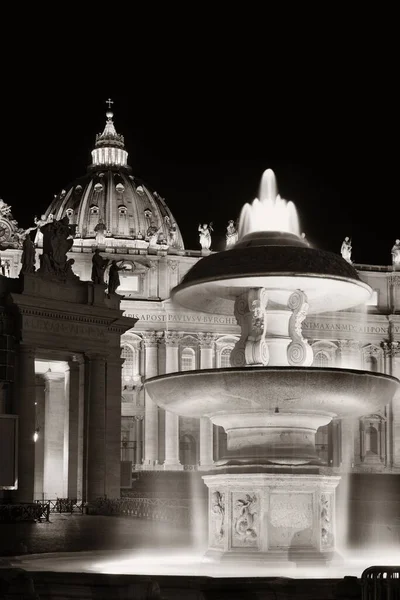 Basílica São Pedro Noite Cidade Vaticano — Fotografia de Stock
