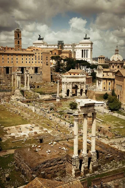 Foro Roma Con Ruinas Edificios Históricos Italia — Foto de Stock