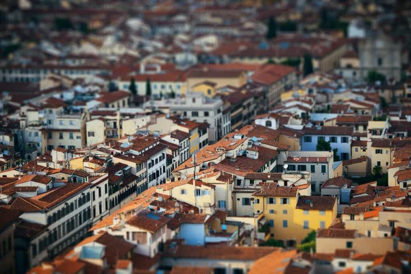 Dächer Alter Gebäude Florenz Italien Neigungseffekt — Stockfoto