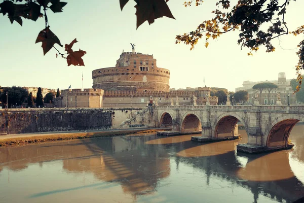 Castel Sant Angelo Och Bron Över Floden Tibern Rom Italien — Stockfoto