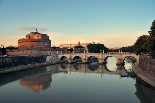 Castel Sant Angelo Ponte Sul Tevere Roma — Foto Stock