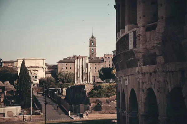 Colisée Est Architecture Symbolique Rome Italie — Photo