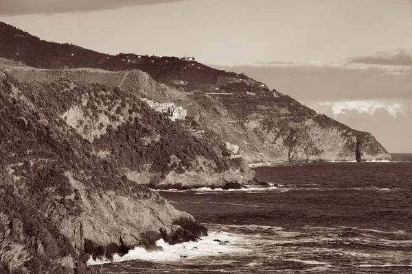 Pobřežní Linie Středozemního Moře Cinque Terre Itálie — Stock fotografie