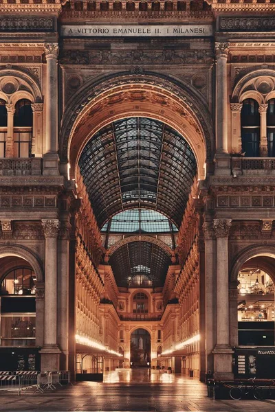 Galleria Vittorio Emanuele Εσωτερικό Εμπορικό Κέντρο Του Μιλάνου Ιταλία — Φωτογραφία Αρχείου