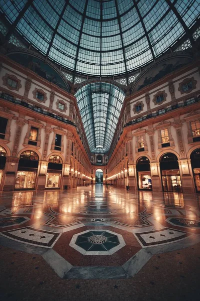 Interiér Nákupního Centra Galleria Vittorio Emanuele Miláně Itálie — Stock fotografie