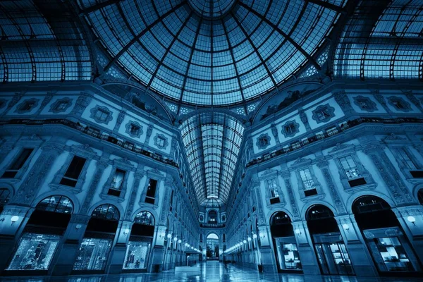 Galleria Vittorio Emanuele Wnętrz Centrum Handlowego Mediolan Włochy — Zdjęcie stockowe