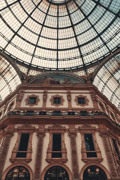 Galleria Vittorio Emanuele Centre Commercial Intérieur Milan Italie — Photo
