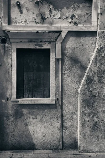 Історичні Будівлі Бурано Чорно Білі Венеція Італія — стокове фото