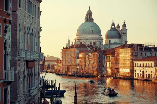 Kirche Santa Maria Della Salute Und Canal Grande Bei Sonnenaufgang — Stockfoto