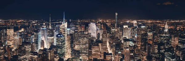 New York City Midtown Skyline Panorama Met Wolkenkrabbers Stedelijke Stadsgezicht — Stockfoto