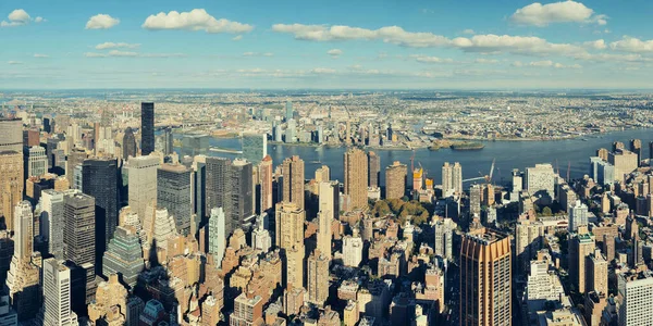 New York City Manhattan East Side View Panorama Skyscrapers East — Stock Photo, Image