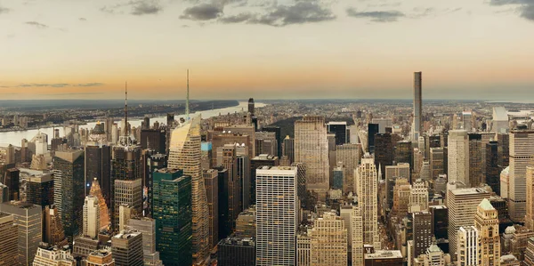 Нью Йорк Skyline Midtown Хмарочосами Міських Міський Пейзаж Панорама Заході — стокове фото