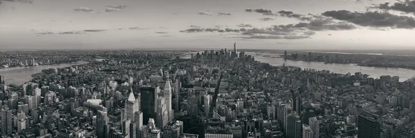 Panoramisch Uitzicht New York City Skyline Van Binnenstad — Stockfoto