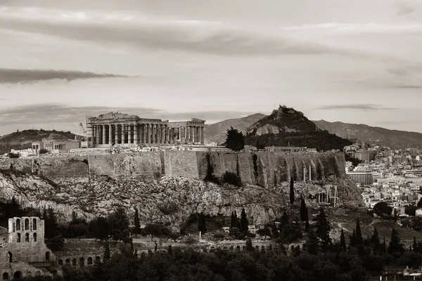 Athens Skyline Sunrise Viewed Mountain Top Ελλάδα — Φωτογραφία Αρχείου