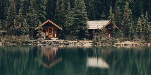 Lago Hara Parque Nacional Yoho Con Carabina Frente Mar — Foto de Stock