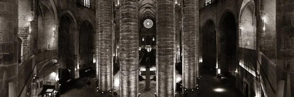 Basilique Santa Maria Del Mar Closeup Panorama Barcelone Espagne — Photo